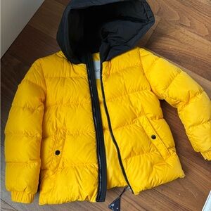 Moncler Kids Yellow Down Puffer Jacket